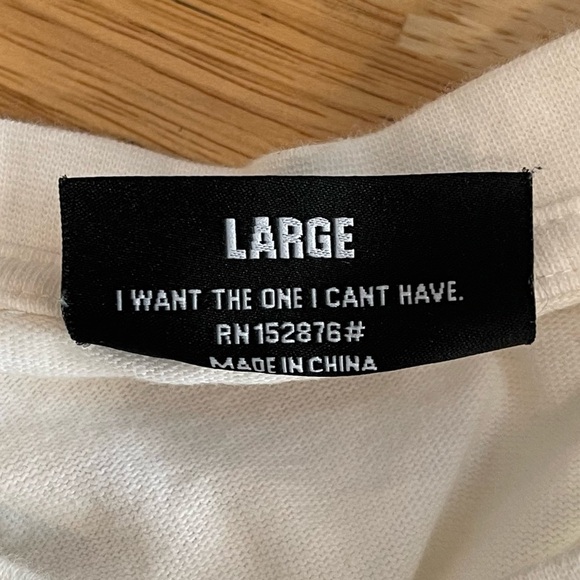 Pleasures Roland Heavyweight Embroidered Loho White TShirt Mens Large Streetwear - Picture 6 of 6